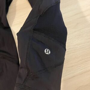 Lululemon Pace Rival Crop 22” Black Leggings Sz 4